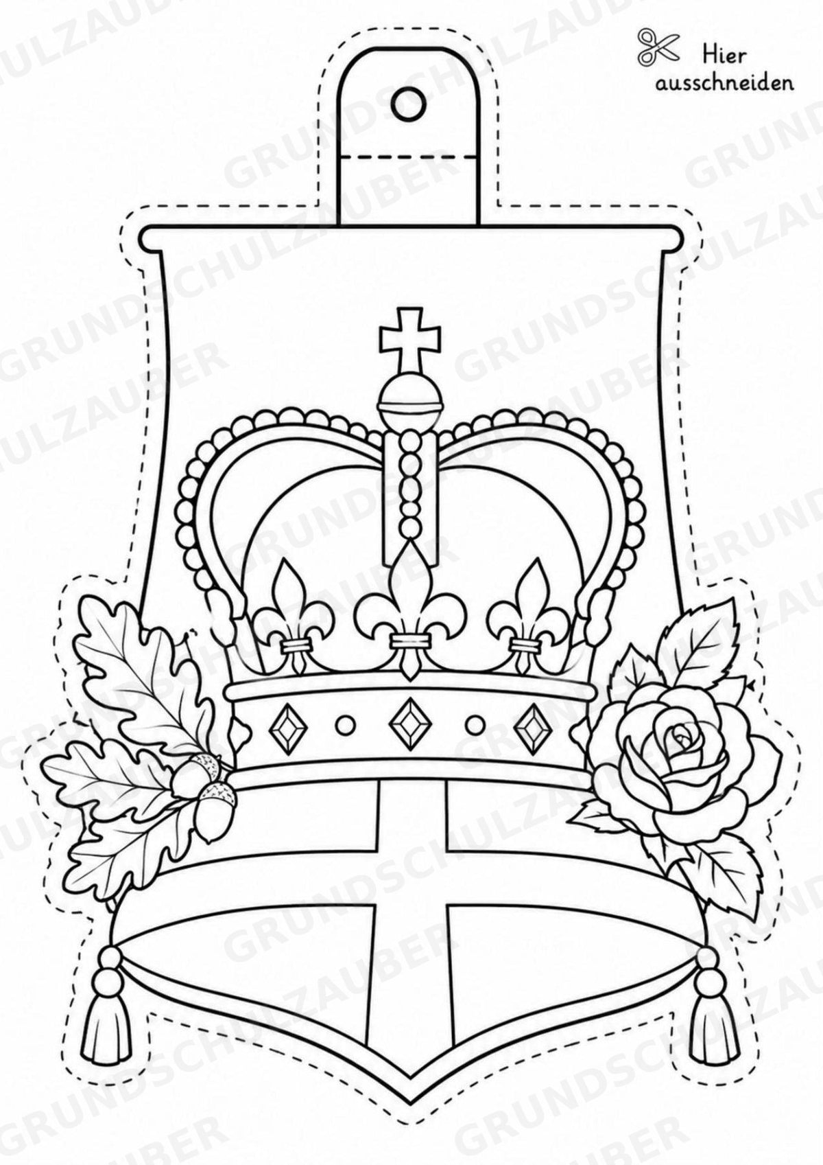England – Fensterdeko – Basteln – Ausmalbild – Ausschneiden – 15 Vorlagen – Materialseite 9