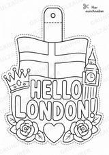England – Fensterdeko – Basteln – Ausmalbild – Ausschneiden – 15 Vorlagen – Materialseite 16