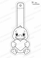 Ente – Fensterdeko – Basteln – Ausmalbild – Ausschneiden – 15 Vorlagen – Materialseite 4