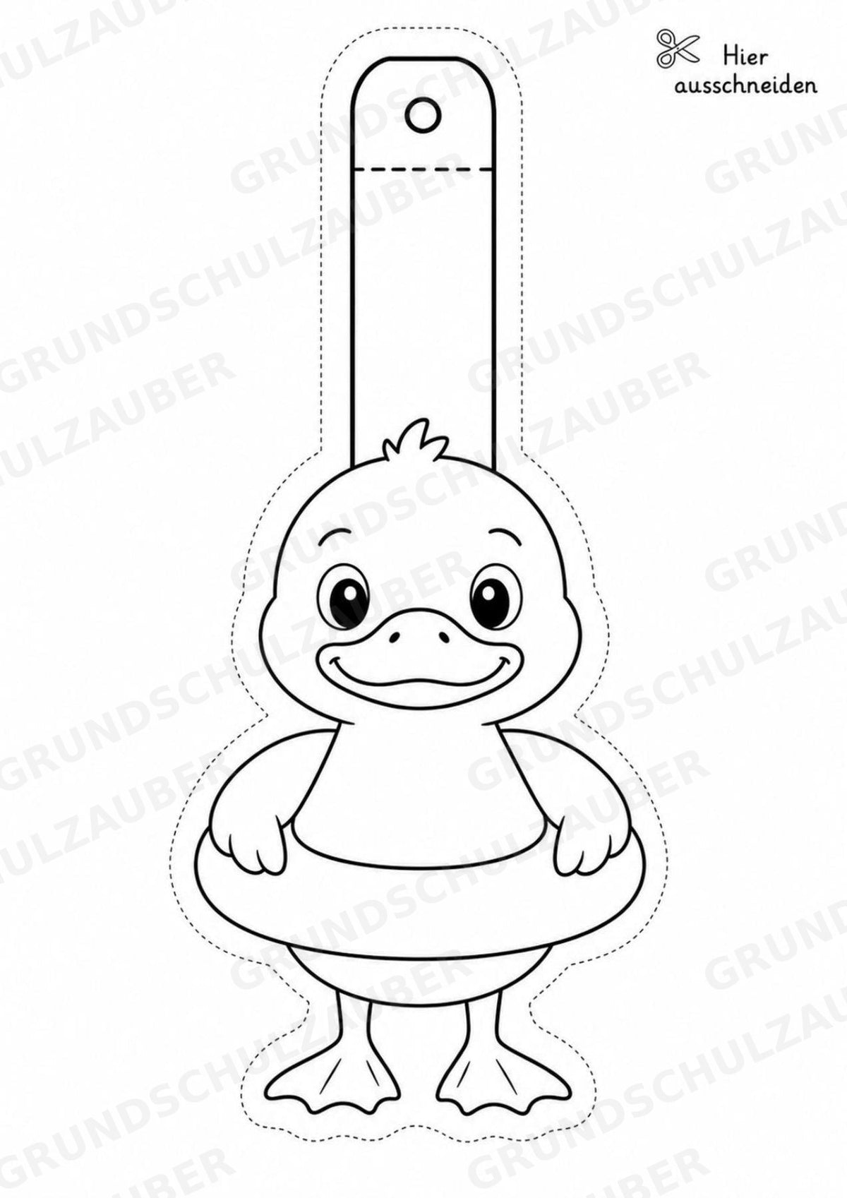 Ente – Fensterdeko – Basteln – Ausmalbild – Ausschneiden – 15 Vorlagen – Materialseite 8