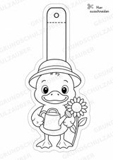 Ente – Fensterdeko – Basteln – Ausmalbild – Ausschneiden – 15 Vorlagen – Materialseite 14