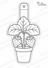 Erdbeere – Fensterdeko – Basteln – Ausmalbild – Ausschneiden – 15 Vorlagen – Materialseite 16