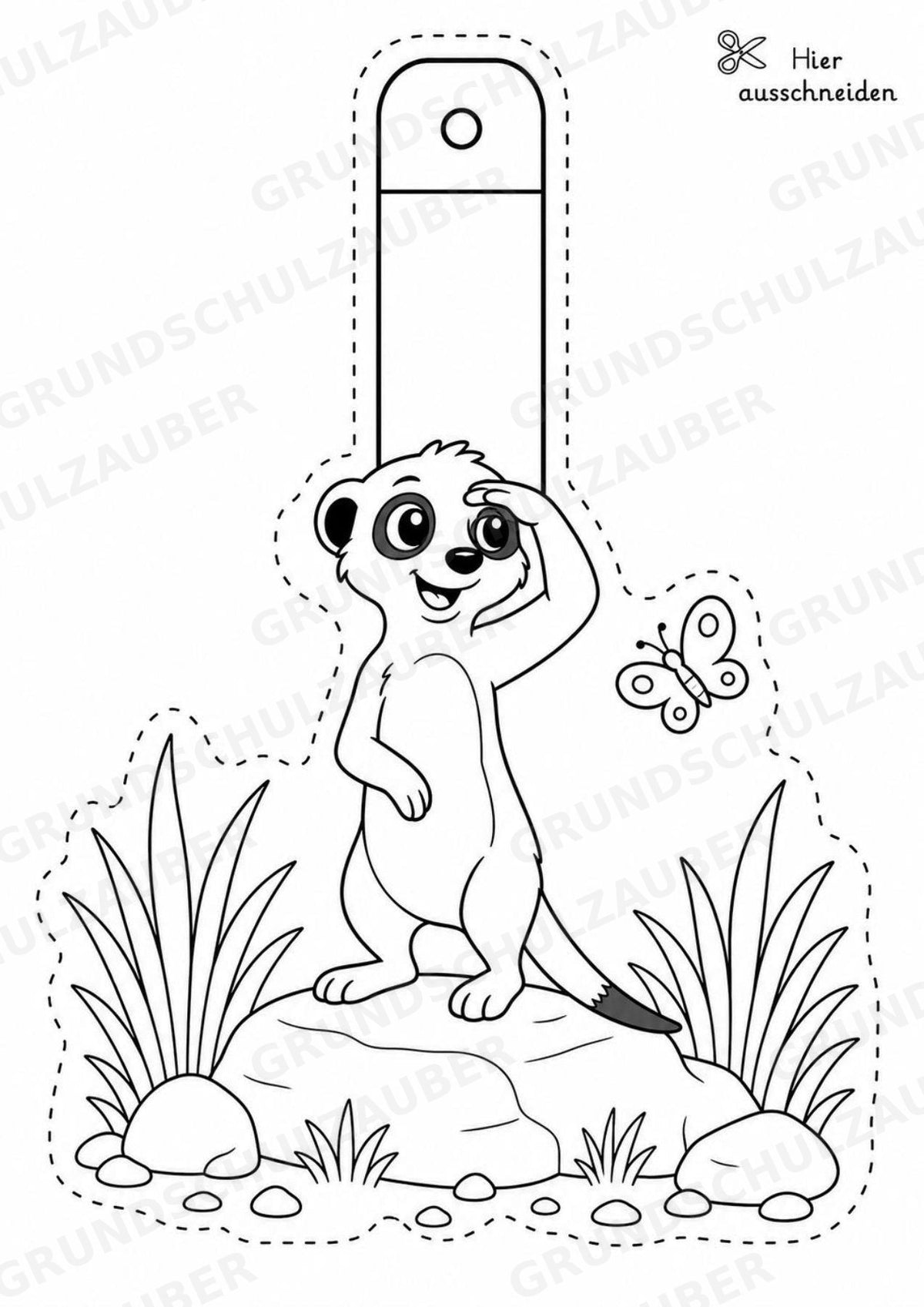 Erdmännchen – Fensterdeko – Basteln – Ausmalbild – Ausschneiden – 15 Vorlagen – Materialseite 4