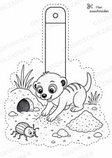 Erdmännchen – Fensterdeko – Basteln – Ausmalbild – Ausschneiden – 15 Vorlagen – Materialseite 5