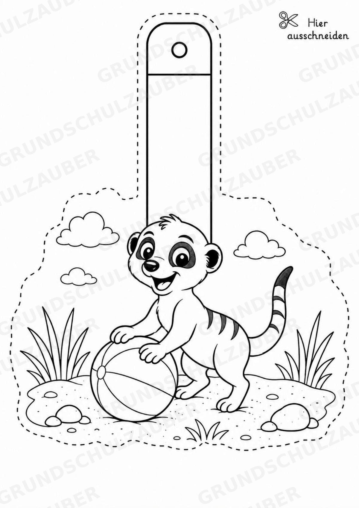 Erdmännchen – Fensterdeko – Basteln – Ausmalbild – Ausschneiden – 15 Vorlagen – Materialseite 9