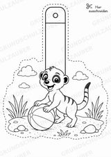 Erdmännchen – Fensterdeko – Basteln – Ausmalbild – Ausschneiden – 15 Vorlagen – Materialseite 9