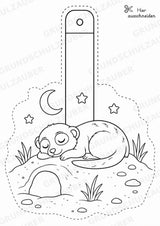 Erdmännchen – Fensterdeko – Basteln – Ausmalbild – Ausschneiden – 15 Vorlagen – Materialseite 11