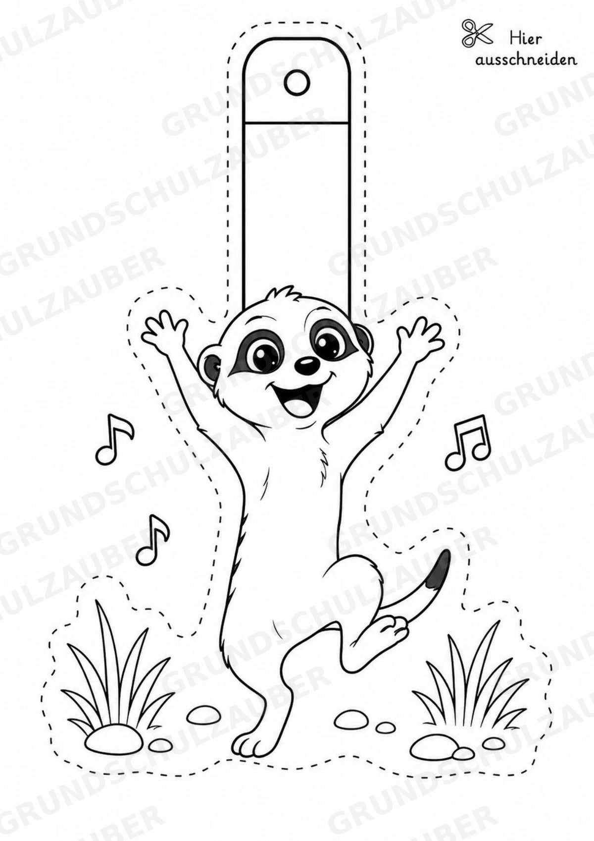 Erdmännchen – Fensterdeko – Basteln – Ausmalbild – Ausschneiden – 15 Vorlagen – Materialseite 13