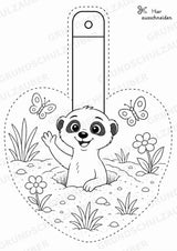 Erdmännchen – Fensterdeko – Basteln – Ausmalbild – Ausschneiden – 15 Vorlagen – Materialseite 16