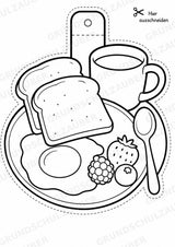 Essen und Trinken – Fensterdeko – Basteln – Ausmalbild – Ausschneiden – 15 Vorlagen – Materialseite 4