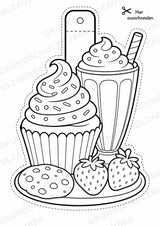 Essen und Trinken – Fensterdeko – Basteln – Ausmalbild – Ausschneiden – 15 Vorlagen – Materialseite 10