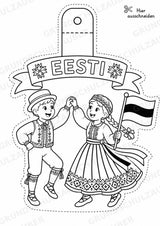 Estland – Fensterdeko – Basteln – Ausmalbild – Ausschneiden – 15 Vorlagen – Materialseite 4