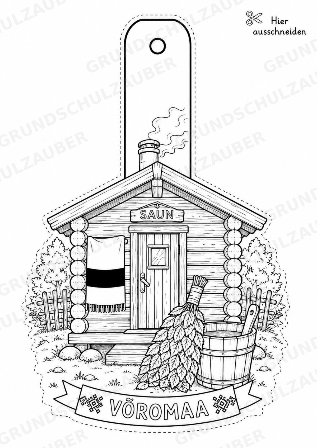Estland – Fensterdeko – Basteln – Ausmalbild – Ausschneiden – 15 Vorlagen – Materialseite 9