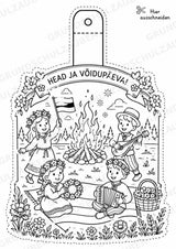 Estland – Fensterdeko – Basteln – Ausmalbild – Ausschneiden – 15 Vorlagen – Materialseite 16