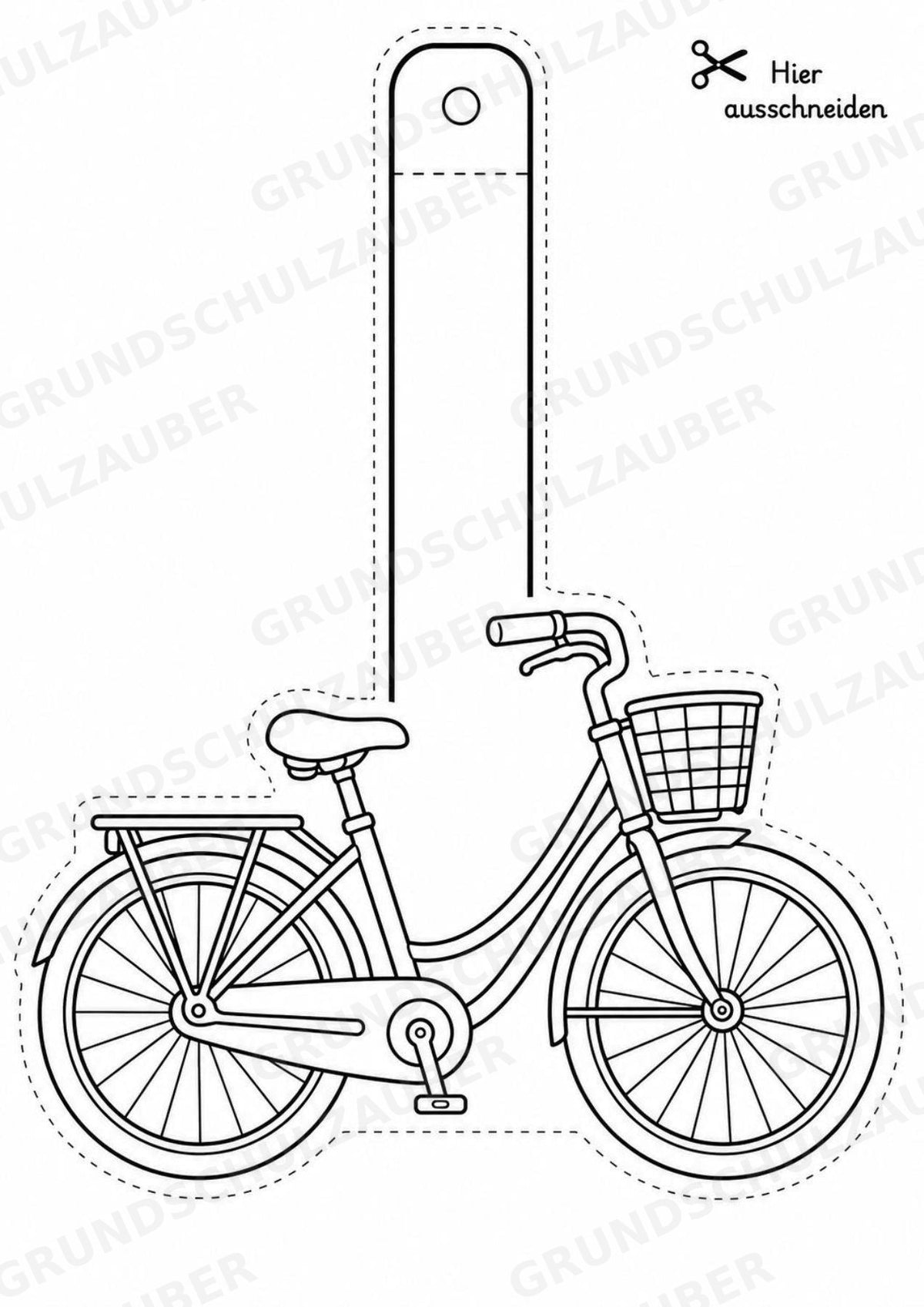 Fahrräder – Fensterdeko – Basteln – Ausmalbild – Ausschneiden – 15 Vorlagen – Materialseite 2