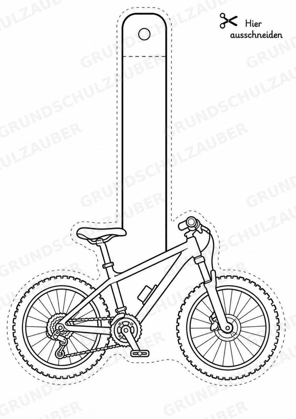 Fahrräder – Fensterdeko – Basteln – Ausmalbild – Ausschneiden – 15 Vorlagen – Materialseite 3