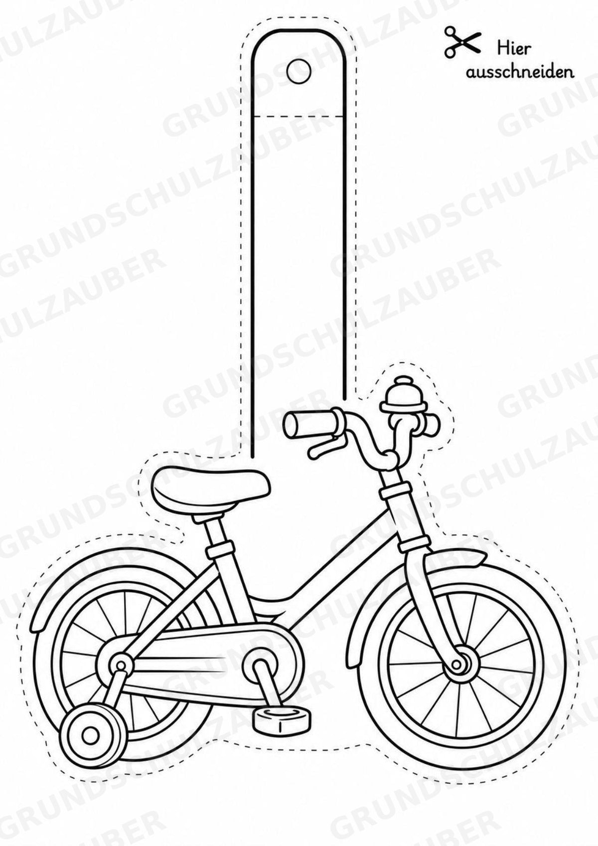 Fahrräder – Fensterdeko – Basteln – Ausmalbild – Ausschneiden – 15 Vorlagen – Materialseite 5
