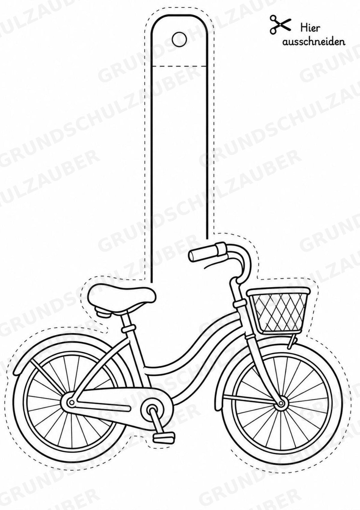 Fahrräder – Fensterdeko – Basteln – Ausmalbild – Ausschneiden – 15 Vorlagen – Materialseite 10