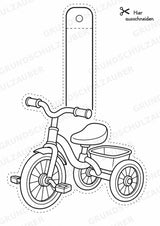 Fahrräder – Fensterdeko – Basteln – Ausmalbild – Ausschneiden – 15 Vorlagen – Materialseite 13