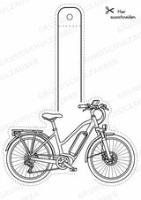Fahrräder – Fensterdeko – Basteln – Ausmalbild – Ausschneiden – 15 Vorlagen – Materialseite 14