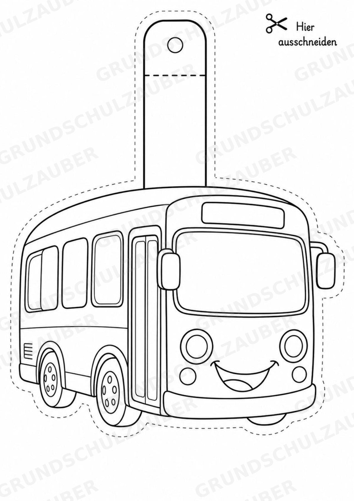 Fahrzeuge – Fensterdeko – Basteln – Ausmalbild – Ausschneiden – 15 Vorlagen – Materialseite 9
