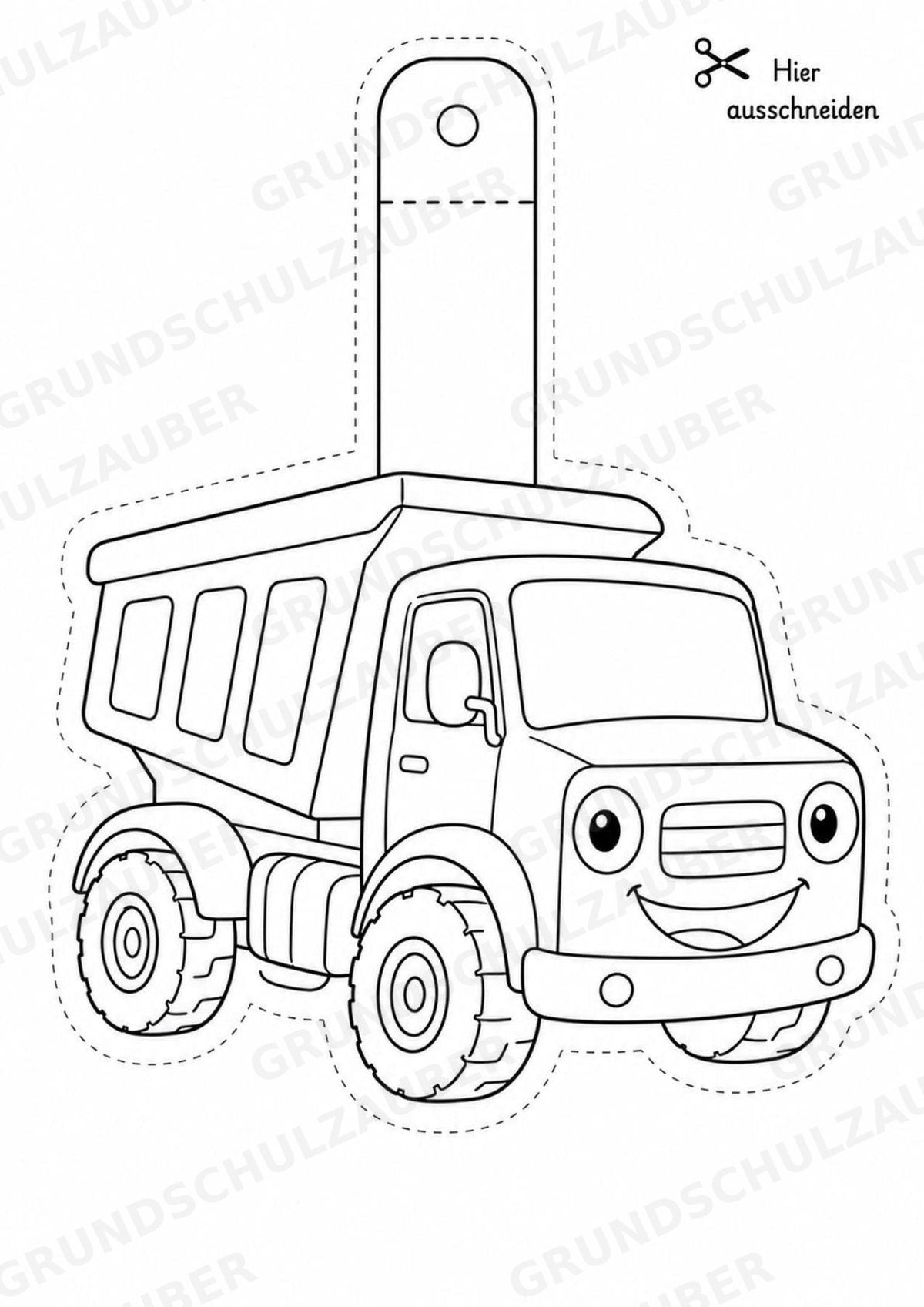 Fahrzeuge – Fensterdeko – Basteln – Ausmalbild – Ausschneiden – 15 Vorlagen – Materialseite 11