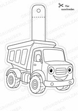 Fahrzeuge – Fensterdeko – Basteln – Ausmalbild – Ausschneiden – 15 Vorlagen – Materialseite 11