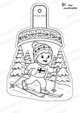 Finnland – Fensterdeko – Basteln – Ausmalbild – Ausschneiden – 15 Vorlagen – Materialseite 4