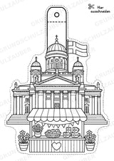 Finnland – Fensterdeko – Basteln – Ausmalbild – Ausschneiden – 15 Vorlagen – Materialseite 6