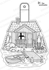 Finnland – Fensterdeko – Basteln – Ausmalbild – Ausschneiden – 15 Vorlagen – Materialseite 14