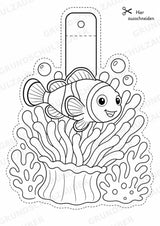 Fische – Fensterdeko – Basteln – Ausmalbild – Ausschneiden – 15 Vorlagen – Materialseite 2