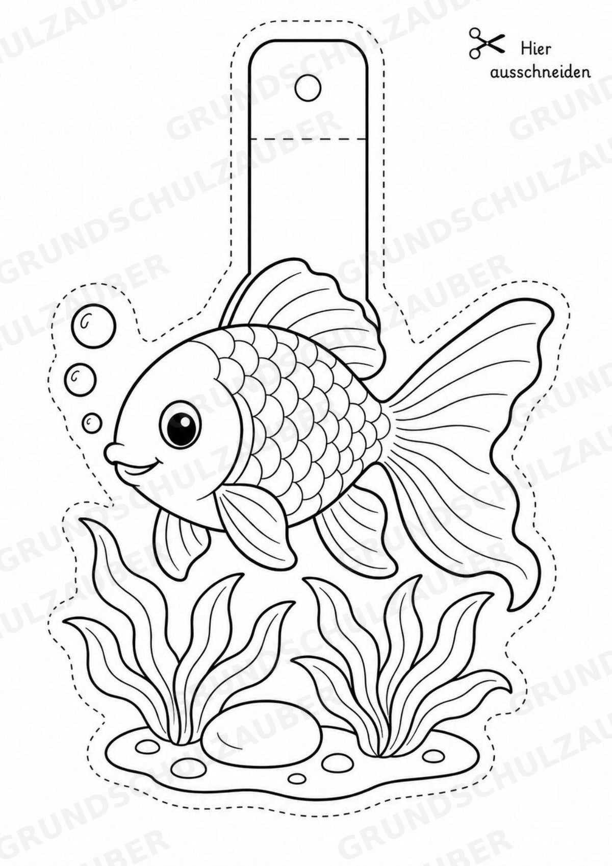 Fische – Fensterdeko – Basteln – Ausmalbild – Ausschneiden – 15 Vorlagen – Materialseite 3