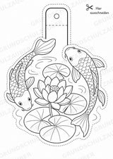 Fische – Fensterdeko – Basteln – Ausmalbild – Ausschneiden – 15 Vorlagen – Materialseite 6