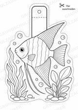 Fische – Fensterdeko – Basteln – Ausmalbild – Ausschneiden – 15 Vorlagen – Materialseite 7