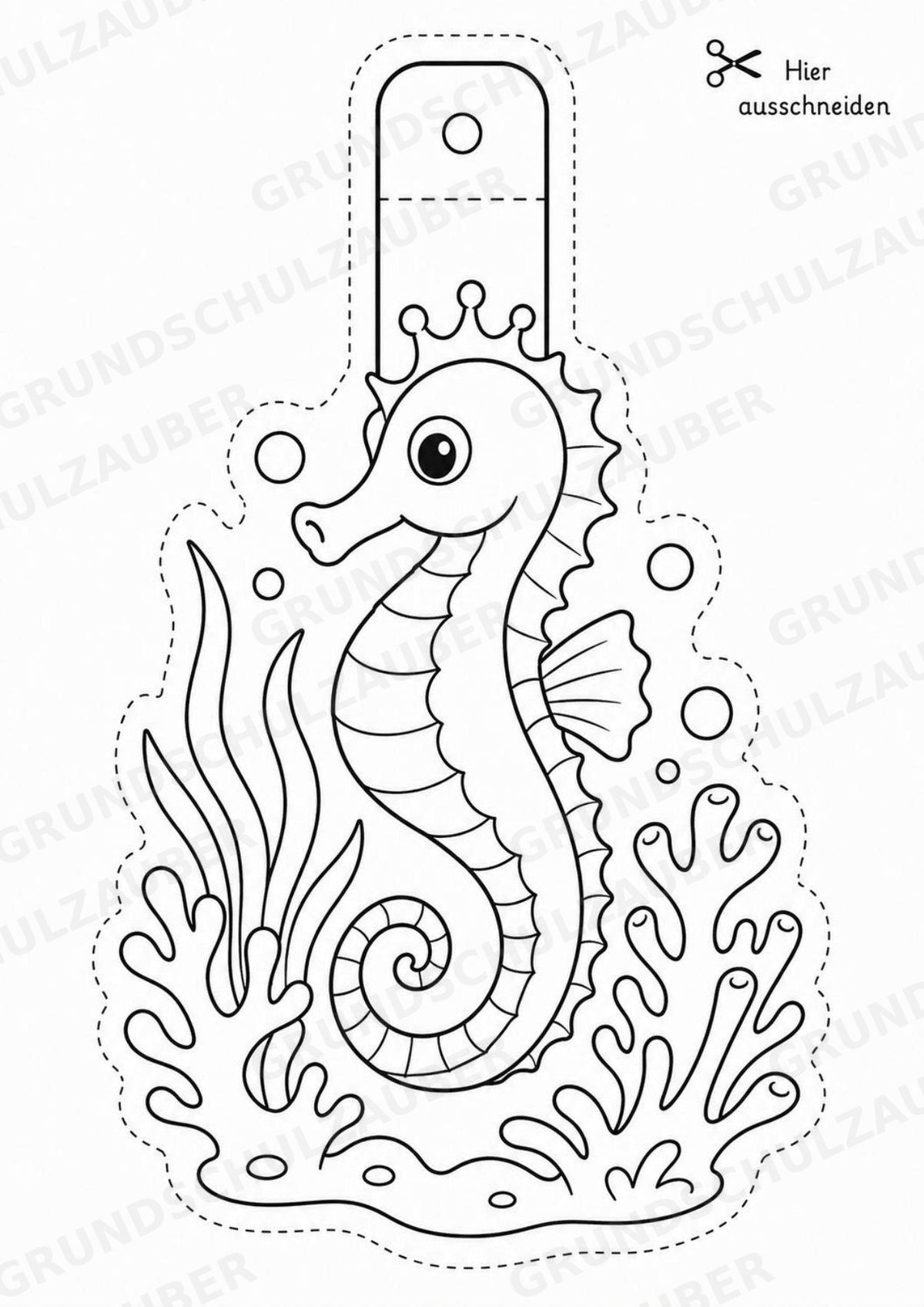 Fische – Fensterdeko – Basteln – Ausmalbild – Ausschneiden – 15 Vorlagen – Materialseite 8