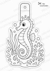 Fische – Fensterdeko – Basteln – Ausmalbild – Ausschneiden – 15 Vorlagen – Materialseite 8