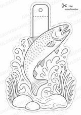 Fische – Fensterdeko – Basteln – Ausmalbild – Ausschneiden – 15 Vorlagen – Materialseite 11