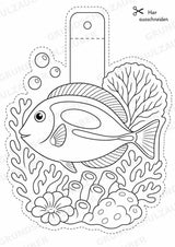 Fische – Fensterdeko – Basteln – Ausmalbild – Ausschneiden – 15 Vorlagen – Materialseite 12