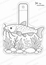 Fische – Fensterdeko – Basteln – Ausmalbild – Ausschneiden – 15 Vorlagen – Materialseite 14