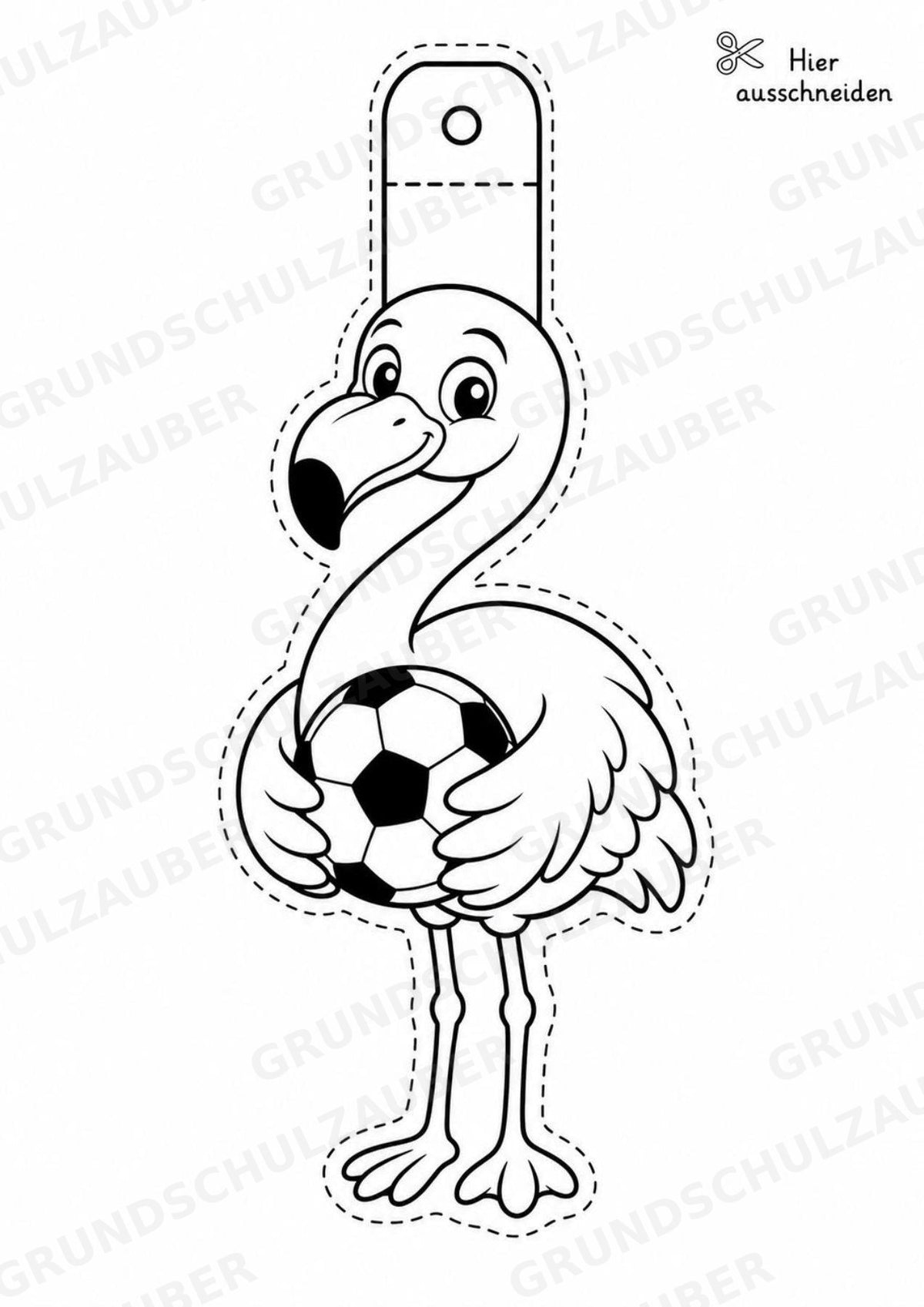 Flamingo – Fensterdeko – Basteln – Ausmalbild – Ausschneiden – 15 Vorlagen – Materialseite 9