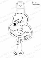 Flamingo – Fensterdeko – Basteln – Ausmalbild – Ausschneiden – 15 Vorlagen – Materialseite 10