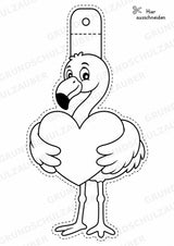 Flamingo – Fensterdeko – Basteln – Ausmalbild – Ausschneiden – 15 Vorlagen – Materialseite 12