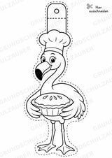 Flamingo – Fensterdeko – Basteln – Ausmalbild – Ausschneiden – 15 Vorlagen – Materialseite 13