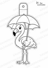 Flamingo – Fensterdeko – Basteln – Ausmalbild – Ausschneiden – 15 Vorlagen – Materialseite 14