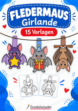 Fledermaus – Fensterdeko – Basteln – Ausmalbild – Ausschneiden – 15 Vorlagen – Cover