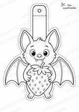 Fledermaus – Fensterdeko – Basteln – Ausmalbild – Ausschneiden – 15 Vorlagen – Materialseite 3