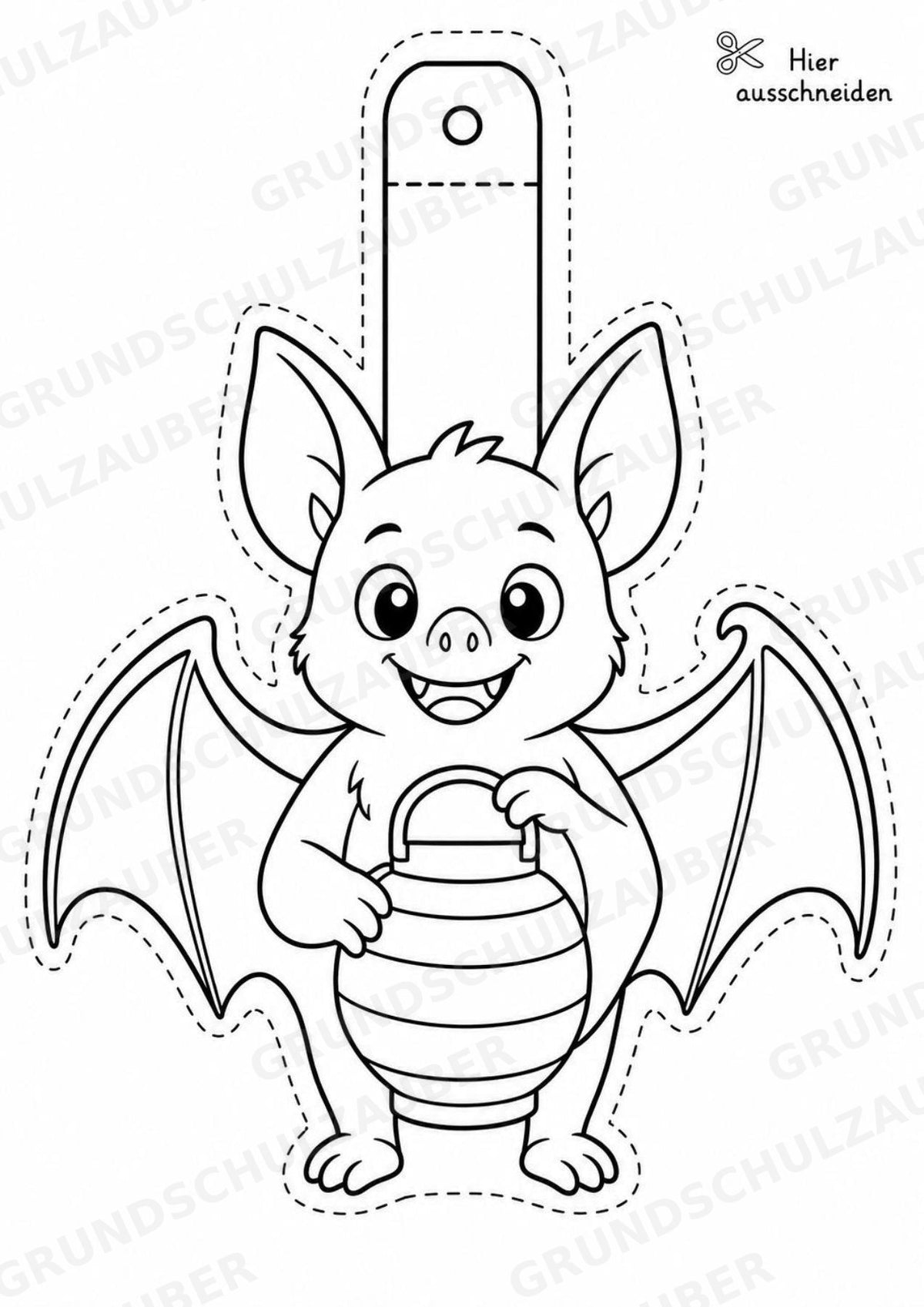 Fledermaus – Fensterdeko – Basteln – Ausmalbild – Ausschneiden – 15 Vorlagen – Materialseite 5