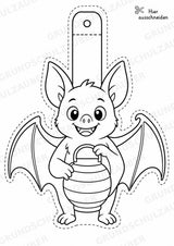 Fledermaus – Fensterdeko – Basteln – Ausmalbild – Ausschneiden – 15 Vorlagen – Materialseite 5