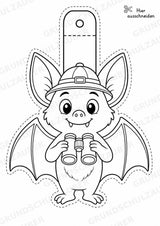 Fledermaus – Fensterdeko – Basteln – Ausmalbild – Ausschneiden – 15 Vorlagen – Materialseite 6