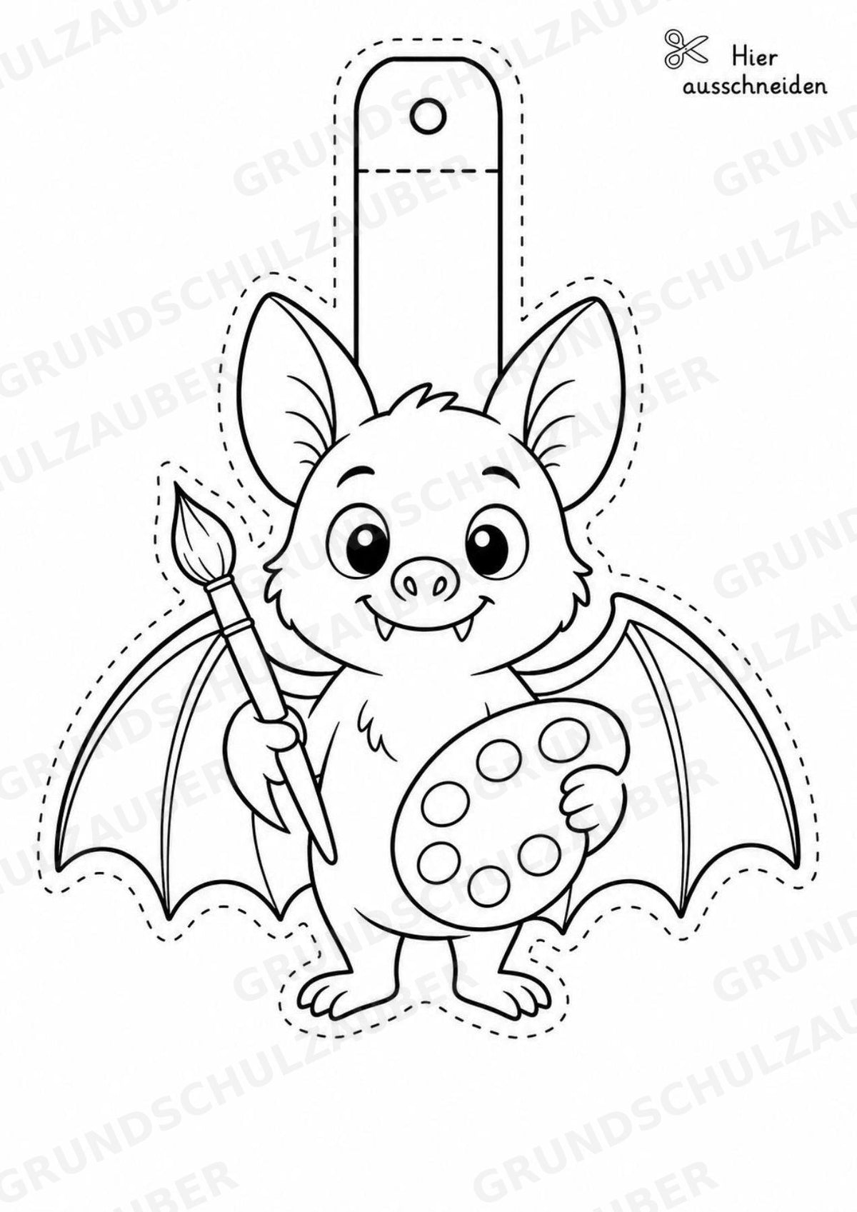 Fledermaus – Fensterdeko – Basteln – Ausmalbild – Ausschneiden – 15 Vorlagen – Materialseite 8